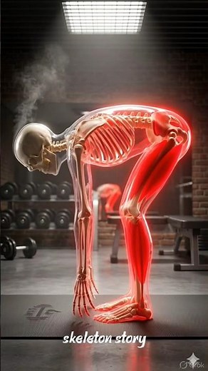 Skeleton Workout Transformation | Muscles Growing During Exercise 💪 #GymMotivation #FitnessAnimation