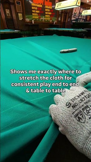 Why I draw lines on a pool table when I'm recovering it...