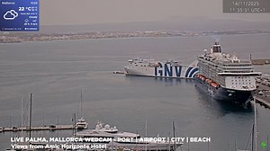 Webcam Palma de Mallorca – Baléares, Spanien | live-wetter & timelapse