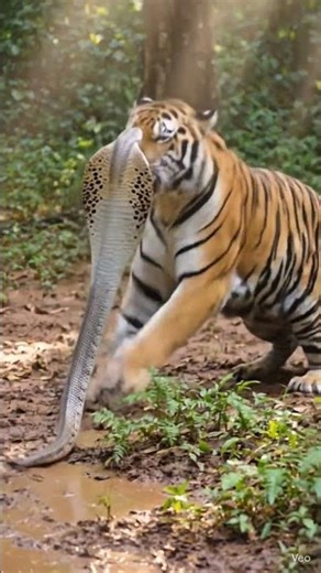 Tiger vs King Cobra। 🐅🐍 Who Wins This Deadly Fight? 😱
