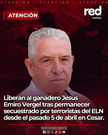 Jesús Emiro Vergel recupera la libertad y termina una larga espera