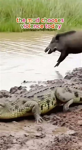 This Boar Made THE Worst Mistake #CrocodileAttack #NatureGoneWrong #WildlifeClose