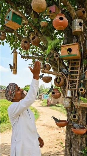 An entire Bird Village built on a single tree | A wonderful homegrown solution for birds