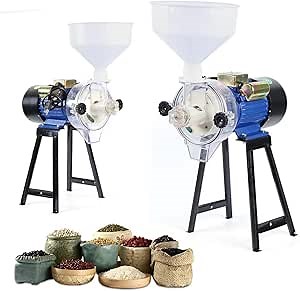 DONSU 110V 2.2kW Electric Food Mill Grinder, Wet Grinder, Rice, Wheat, Coffee, Corn, Grain, Soybeans, 1400r/min, 55kg/hour, AC Adapter