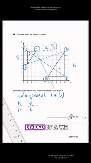 GCSE Maths AQA June 2025: Geometry Transformations