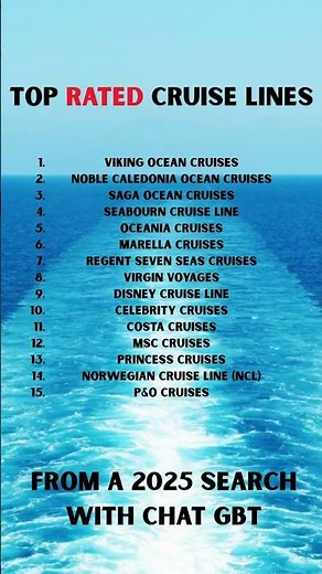 Every Cruise Line Ranked from Best to Worst (2025 Update)