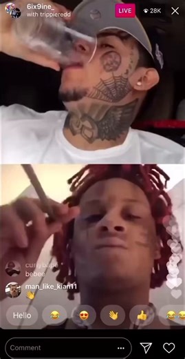 Trippie Redd & 6ix9ine beefing on IG Live, 8 years ago today 😭 (2018)