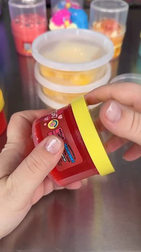 Someone said our product photos are a “scam” because the slime looks bigger than the jar. Here’s the real explanation: our photos show the entire slime out of the jar so you can actually see the texture, color, and toppings (not just the top of a closed container). We’ve sold millions of slimes and only a few people have ever been confused by this, but we wanted to clear it up anyway. | Peachybbies Slime Shop