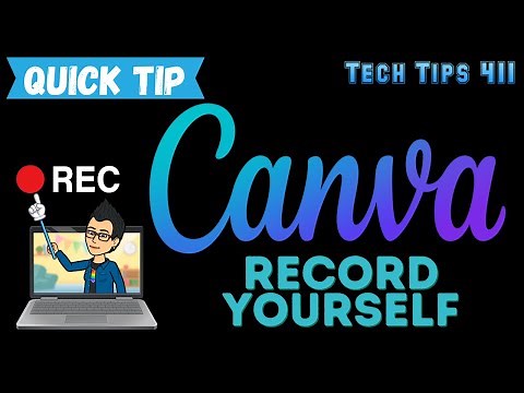 How to use Canva - Record Yourself (Quick Tip)