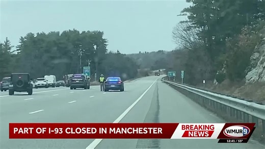 Part of I-93 North closed after person struck by vehicle