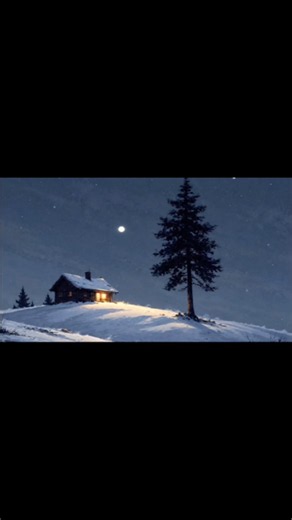🌙 Can Beginners Really Paint This Cozy Winter Night? #acrylicscenery #painting #huyacrylicpainting