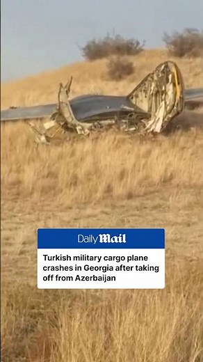 NATO military aircraft belonging to Turkey 'breaks apart'