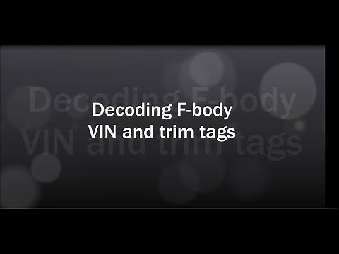 S1:E1 Camaro VIN and Trim Tag Numbers Decoding