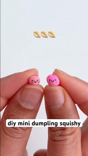 DIY Viral Mini Dumpling Squishy... But Even Smaller 🥟 #diy #squishy #fidget