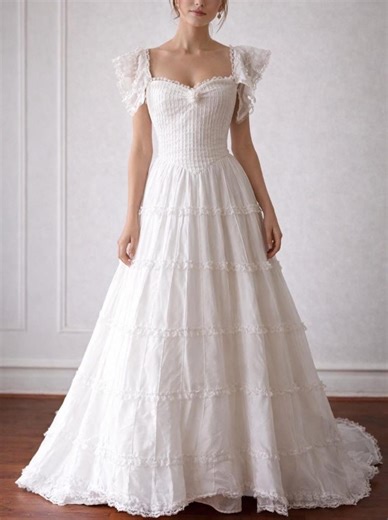 Vintage 70s White Wedding Dress | Romantic Edwardian Bridal Gown | Lace Sleeves Corset Bodice | Cottagecore Antique Style/ Size 2 - Etsy New Zealand