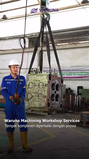 Waruna Group on Instagram: "Di Machining Workshop Waruna setiap detail dikerjakan dengan ketelitian tinggi. Mulai dari poros kingga komponen mesin kapal diperbaiki, diseimbangkan, dan difabrikasi ulang dengan presisi. Inilah salah satu kunci agar kapal tetap tangguh dan siap berlayar! #WarunaGroup #EnergyShipping #Shipyard #IndonesianEnergy #Logistics #MaritimeIndustry #Waruna #Energi #PengirimanEnergi #Maritim #Shipping #Shipyard #Indonesia #EnergiBersih #Pelabuhan #ShippingIndustry #Sustainabi