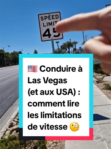 🇺🇸 Conduire à Las Vegas (et aux États-Unis) : comment lire les limitations de vitesse ? #conduite #speedlimit #lasvegas #etatsunis🇺🇸