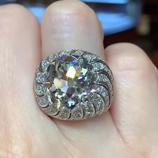 Stunning Close-Up of an Ornate Diamond Ring