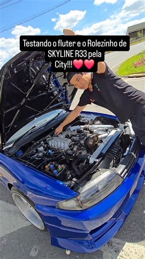 Hashiloko on Instagram: "Que rolezinho top SKYLINE R33 DE RUA EMPLACADO ! Aqui é o BRAZIL!!! Hoje tiramos o skyline 33 pro rolezinho de rua para testar como ficou a nova configuração do carro! O resultado ficou fantástico. O fluter ficou sensacional! Ronco do escapamento luzian perfeito. A cor azul tricoat apavorou na estetica . Body kit hashiloko. E rodas forjadas volk racing gt7 . E a fueltech ft 450 pra gerenciar a injeção programável do carro . Sera que o proximo dono desse carro vai ser fel