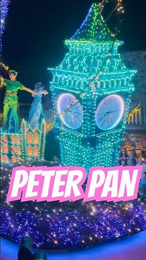 Peter Pan & Wendy Darling on NEW Disney Starlight Parade Float