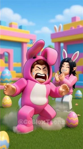 April Fools Easter Bunny Costume Prank GONE WRONG 🐰💥🤣 #roblox #baconhair #funny
