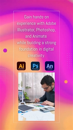  Animation skills are in demand—why wait? This Spring 2026, earn WCC’s Animation Certificate in just 4 courses!   Illustrator  Photoshop  Animate  Intro to Animation Start here ➡ Grow your Graphic Design degree ➡ Build your creative career! #WilkesCC #WilkesCC_Animation #AdobeCreativeCloud #WilkesCC_BestDecisionEver #WilkesCC_BPST | Ashe Campus of Wilkes Community College | Facebook