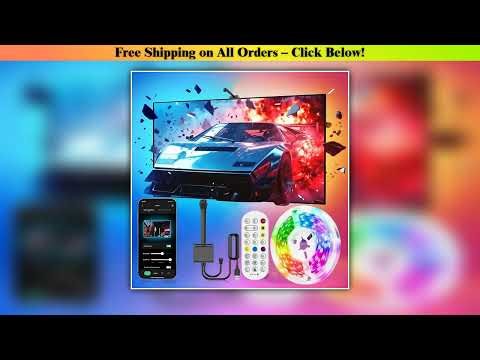 RGBIC LED TV Backlight Strip with AR Sensor Sync to Screen Ambient Lighting APP Control for 35-80