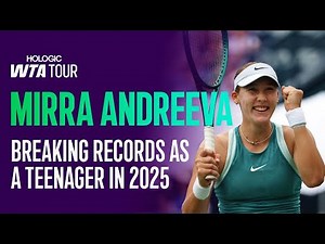 The Youngest WTA 1000 Champion Mirra Andreeva's Best Shots from Her Record-Breaking 2025 Season 🌟