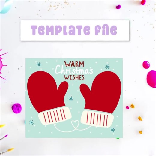 Christmas Handprint Craft for Kids: Printable Mitten Activity for Classroom or Home - Etsy UK