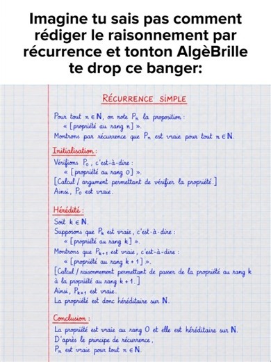 Raisonnement par récurrence : comment rédiger correctement la démonstration