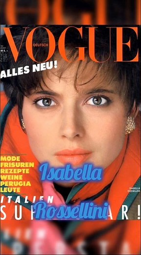 The stunning Isabella Rossellini #IsabellaRossellini #80sTopModel #90sSupermodel #80sFashion