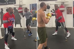 Inside Chris Eubank Jr's US training camp as Roy Jones Jr shows he still has skills with slick punch skills aged 51