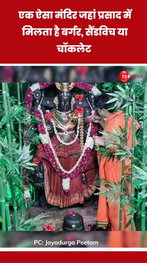 A temple where offerings include burgers, sandwiches or chocolates #digitalvideos #temple | Zee News English