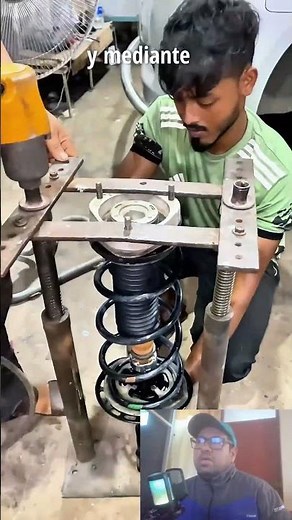 ✅ The DIY invention for compressing suspension springs #mechanic #cars #garage