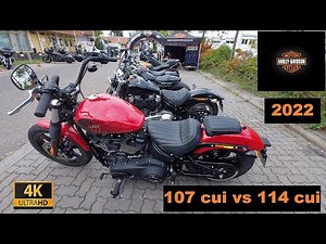 Harley-Davidson Milwaukee-Eight 107 cui vs. 114 cui comparison 2022