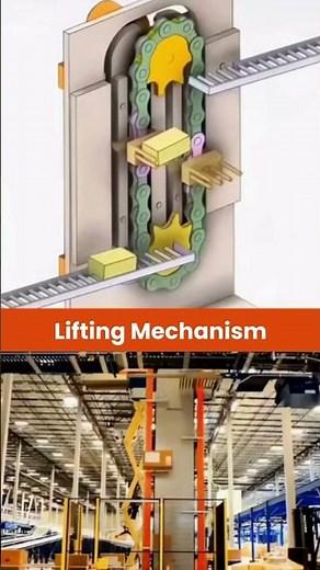 Vertical Lifting Conveyor 👇 #shorts #mechanical