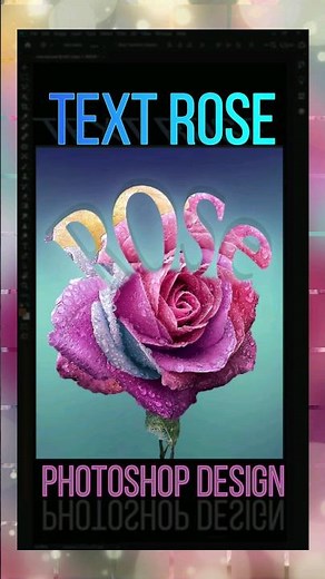 Flower Text Effect - Shape and Mix - Photoshop Design || #shorts