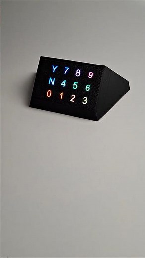 LED Bluetooth keypad 3D printed with translucent filament and capacitive touch keypad. #3dprinting