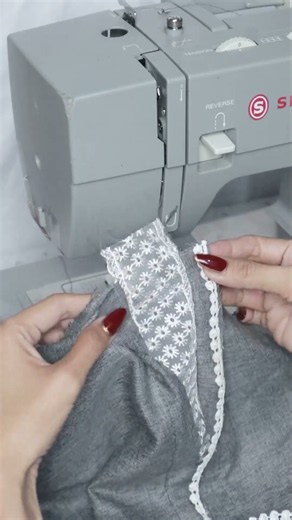 Beautiful Sleeve Decoration with Lace | Easy Sewing #diyclothing #subscribe #youtubeshorts