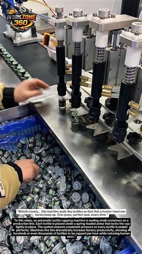 “This Machine Caps Hundreds of Bottles in Seconds… Humans Can’t Keep Up! 😳”