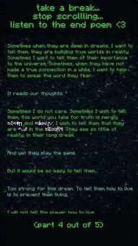 PART 4 minecraft end poem #minecraft