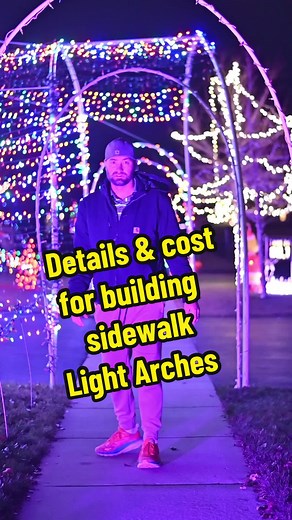 Christmas light DIY🎄✨ Check out my latest video for a step-by-step guide on creating magical Christmas light arches over your sidewalk! 🌟 I've got all the details, including a breakdown of costs for crafting 10 arches. Transform your home and your neighborhood into a winter wonderland❄️❄️ #DIYChristmas #LightArchTutorial #DIYChristmas #DIYChristmas #SeasonalDIY #christmas #tiktok #diy #diyproject #tutorial #stepbystep #tiktokdiy