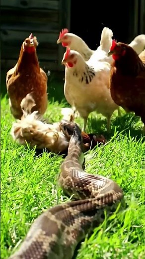 🐍🐔Snake eats a chicken 🐓