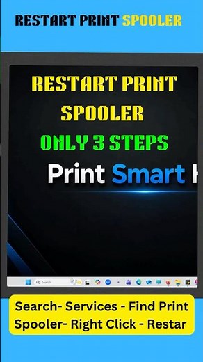 Restart Print Spooler in 3 Simple steps! #printerfix #printsmarthelp