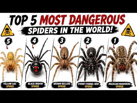 5 Most Dangerous Spiders in the World 🕷️ | Deadliest Venomous Spiders You Should Never Touch