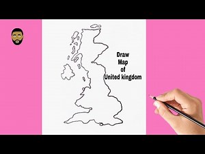 How To Draw Map of United kingdom / Easy map Drawing tutorial