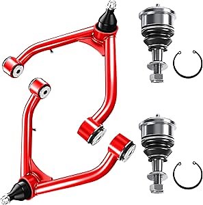 2-4" Lift Front Upper Control Arms Compatible with 1999-2006 Silverado Sierra 1500, for Tahoe Suburban 1500 for Yukon 2000-2006, Replacement Factory Adjustable Control Arms w/Ball Joints