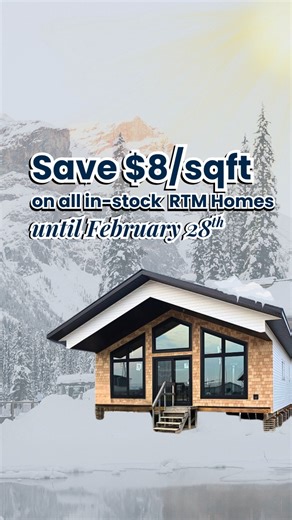 🏡 Save $8/sq. ft. on In-Stock RTM Homes! For a limited time, shop our in-stock RTM homes and save $8 per square foot. We offer a wide variety of RTMs, from spacious family homes to cozy cabins, all ready to move to your lot. 🚚✨ 🔥 DON’T MISS OUR BIGGEST RTM SALE OF THE YEAR! • Offer ends February 28, 2026 • Valid on all in-stock RTM home purchases • Subject to availability and cannot be combined with other promotions 👉 Explore our available RTM homes: https://warmanhomes.ca/rtm-homes/for-sale