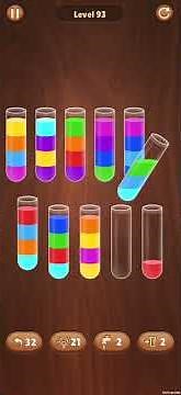 Color Water Sort Woody Puzzle Level 93 Walkthrough Solution Android/iOS