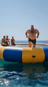 The guys were having a blast on the inflatable water trampoline — until it was the big guy’s turn. He jumped on with full energy… and pop — the trampoline gave out. Mid-jump, mid-laugh, it tore apart. Everyone’s stunned, he’s in the water, and the mood deflated just like the toy 😂 #crash #ai #sea #news #ocean #wow #fail #jump #fat #man #haha #funny #lol #ha #oh #no | The.worldai